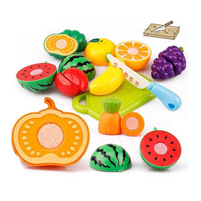 Iusun 20PC Cutting Fruit Vegetable Pretend Play Toys Kids Children Early Educational Toy